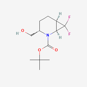 molecular formula C12H19F2NO3 B13555878 tert-butyl(1S,3S,6R)-7,7-difluoro-3-(hydroxymethyl)-2-azabicyclo[4.1.0]heptane-2-carboxylate 