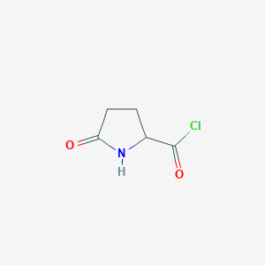 molecular formula C5H6ClNO2 B1355588 2-Pyrrolidinecarbonyl chloride, 5-oxo- CAS No. 55478-53-0