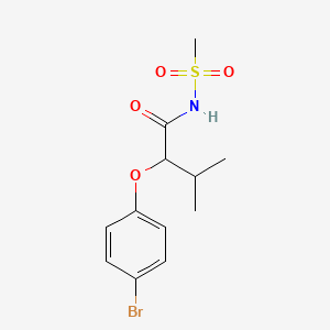 molecular formula C12H16BrNO4S B13555882 2-(4-bromophenoxy)-N-methanesulfonyl-3-methylbutanamide 