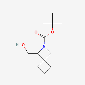 molecular formula C12H21NO3 B13555885 Tert-butyl 1-(hydroxymethyl)-2-azaspiro[3.3]heptane-2-carboxylate 