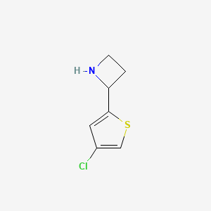 molecular formula C7H8ClNS B13555890 2-(4-Chlorothiophen-2-yl)azetidine 