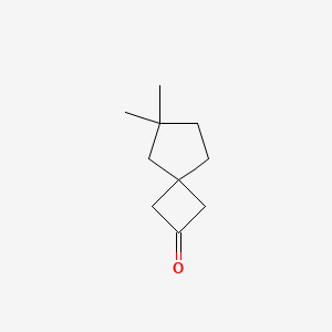 molecular formula C10H16O B13555895 6,6-Dimethylspiro[3.4]octan-2-one 