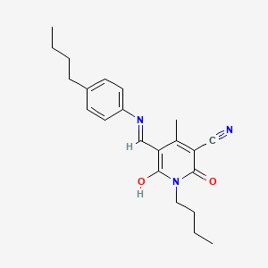 1-Butyl-5-{[(4-butylphenyl)amino]methylidene}-4-methyl-2,6-dioxo-1,2,5,6-tetrahydropyridine-3-carbonitrile