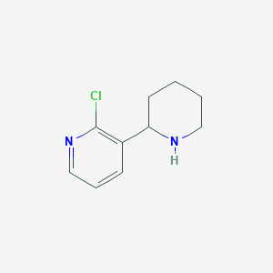 molecular formula C10H13ClN2 B13555933 2-Chloro-3-(piperidin-2-yl)pyridine 