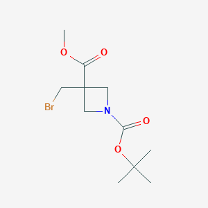 1-Tert-butyl3-methyl3-(bromomethyl)azetidine-1,3-dicarboxylate