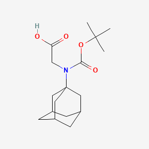 molecular formula C17H27NO4 B13555944 2-[(Adamantan-1-yl)[(tert-butoxy)carbonyl]amino]acetic acid 