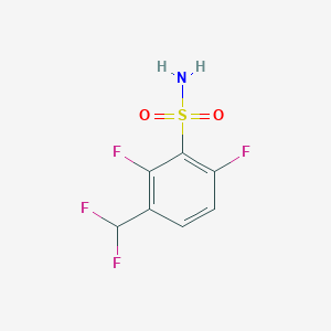 molecular formula C7H5F4NO2S B13555950 3-(Difluoromethyl)-2,6-difluorobenzenesulfonamide 