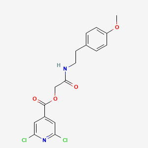 molecular formula C17H16Cl2N2O4 B13555973 [2-[2-(4-Methoxyphenyl)ethylamino]-2-oxoethyl] 2,6-dichloropyridine-4-carboxylate CAS No. 521278-45-5