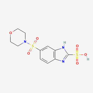 molecular formula C11H13N3O6S2 B13555979 5-(morpholine-4-sulfonyl)-1H-1,3-benzodiazole-2-sulfonicacid 