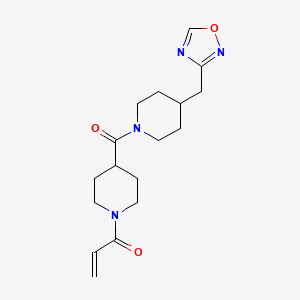 1-(4-(4-((1,2,4-Oxadiazol-3-yl)methyl)piperidine-1-carbonyl)piperidin-1-yl)prop-2-en-1-one