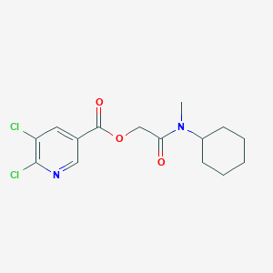 molecular formula C15H18Cl2N2O3 B13556012 [2-[Cyclohexyl(methyl)amino]-2-oxoethyl] 5,6-dichloropyridine-3-carboxylate CAS No. 380438-00-6