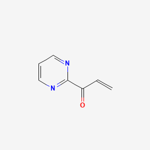 molecular formula C7H6N2O B13556032 1-(Pyrimidin-2-yl)prop-2-en-1-one 