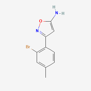 molecular formula C10H9BrN2O B13556090 3-(2-Bromo-4-methylphenyl)isoxazol-5-amine 