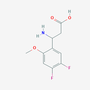 molecular formula C10H11F2NO3 B13556095 3-Amino-3-(4,5-difluoro-2-methoxyphenyl)propanoic acid 