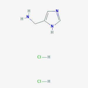 molecular formula C4H9Cl2N3 B1355610 (1H-咪唑-4-基)甲胺二盐酸盐 CAS No. 72631-80-2