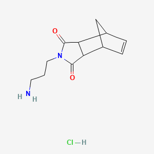 molecular formula C12H17ClN2O2 B13556103 4-(3-Aminopropyl)-4-azatricyclo[5.2.1.0,2,6]dec-8-ene-3,5-dionehydrochloride 