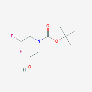 molecular formula C9H17F2NO3 B13556109 tert-Butyl (2,2-difluoroethyl)(2-hydroxyethyl)carbamate 