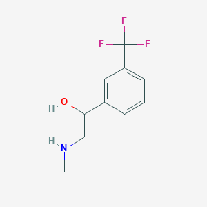 molecular formula C10H12F3NO B13556116 2-(Methylamino)-1-(3-(trifluoromethyl)phenyl)ethan-1-ol 