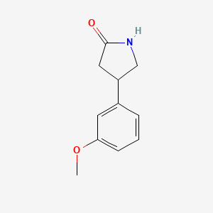 molecular formula C11H13NO2 B1355612 4-(3-甲氧基苯基)吡咯烷-2-酮 CAS No. 38175-34-7