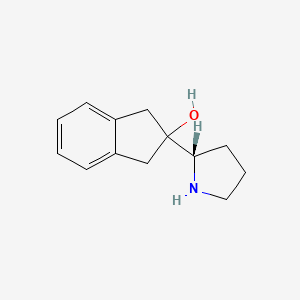 molecular formula C13H17NO B13556123 (S)-2-(Pyrrolidin-2-yl)-2,3-dihydro-1H-inden-2-ol 