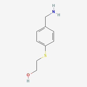 molecular formula C9H13NOS B13556143 2-((4-(Aminomethyl)phenyl)thio)ethan-1-ol 