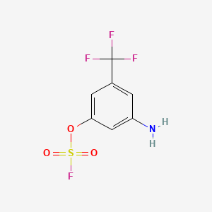 molecular formula C7H5F4NO3S B13556183 3-Amino-5-(trifluoromethyl)phenylfluoranesulfonate 