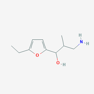 molecular formula C10H17NO2 B13556214 3-Amino-1-(5-ethylfuran-2-yl)-2-methylpropan-1-ol 