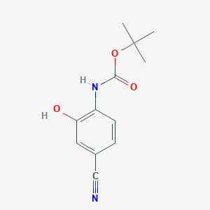 molecular formula C12H14N2O3 B13556221 tert-butyl N-(4-cyano-2-hydroxyphenyl)carbamate 