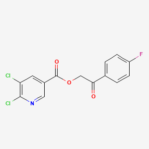 [2-(4-Fluorophenyl)-2-oxoethyl] 5,6-dichloropyridine-3-carboxylate