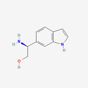 molecular formula C10H12N2O B13556255 (s)-2-Amino-2-(1h-indol-6-yl)ethan-1-ol 