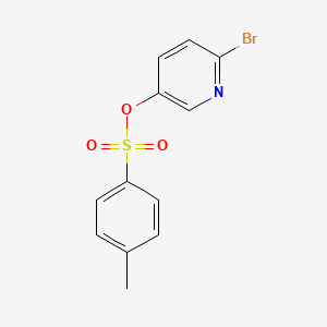 molecular formula C12H10BrNO3S B13556285 6-Bromopyridin-3-yl 4-methylbenzenesulfonate 