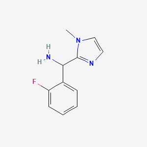 molecular formula C11H12FN3 B1355631 (2-fluorophenyl)(1-methyl-1H-imidazol-2-yl)methanamine CAS No. 874623-45-7