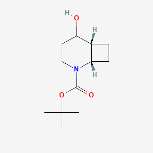 molecular formula C12H21NO3 B13556372 rac-tert-butyl(1R,6S)-5-hydroxy-2-azabicyclo[4.2.0]octane-2-carboxylate 