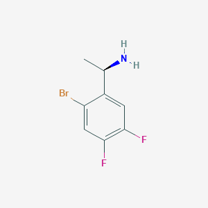 molecular formula C8H8BrF2N B13556389 (1r)-1-(2-Bromo-4,5-difluorophenyl)ethan-1-amine 