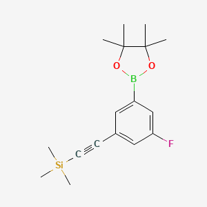 ((3-Fluoro-5-(4,4,5,5-tetramethyl-1,3,2-dioxaborolan-2-yl)phenyl)ethynyl)trimethylsilane