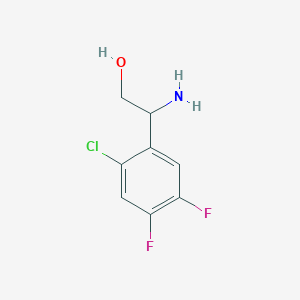 molecular formula C8H8ClF2NO B13556430 2-Amino-2-(2-chloro-4,5-difluorophenyl)ethan-1-ol 