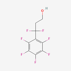 molecular formula C9H5F7O B13556438 3,3-Difluoro-3-(perfluorophenyl)propan-1-ol 