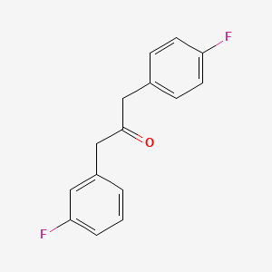 molecular formula C15H12F2O B13556445 1-(3-Fluorophenyl)-3-(4-fluorophenyl)propan-2-one 