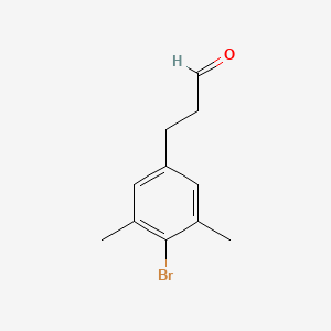 molecular formula C11H13BrO B13556460 3-(4-Bromo-3,5-dimethylphenyl)propanal 