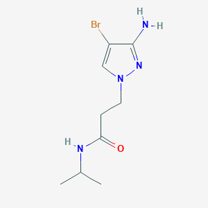 molecular formula C9H15BrN4O B13556463 3-(3-Amino-4-bromo-1h-pyrazol-1-yl)-N-isopropylpropanamide 