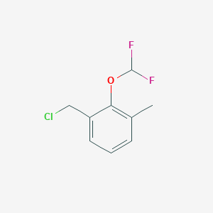 molecular formula C9H9ClF2O B13556483 2-Difluoromethoxy-3-methylbenzyl chloride 