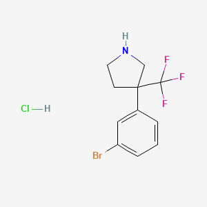 3-(3-Bromophenyl)-3-(trifluoromethyl)pyrrolidine hydrochloride