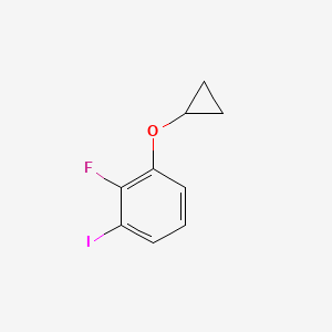 molecular formula C9H8FIO B13556494 1-Cyclopropoxy-2-fluoro-3-iodobenzene 