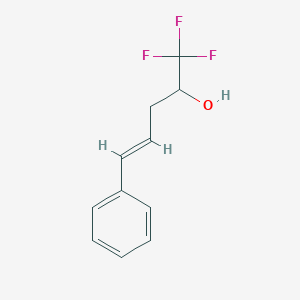 molecular formula C11H11F3O B13556506 1,1,1-Trifluoro-5-phenylpent-4-en-2-ol CAS No. 89524-19-6