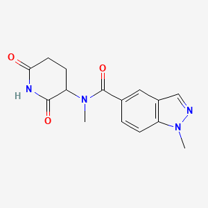 molecular formula C15H16N4O3 B13556523 N-(2,6-dioxo-3-piperidinyl)-N,1-dimethyl-1H-Indazole-5-carboxamide 