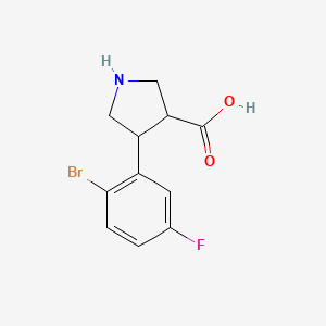 4-(2-Bromo-5-fluorophenyl)pyrrolidine-3-carboxylic acid