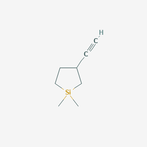 molecular formula C8H14Si B13556548 3-Ethynyl-1,1-dimethylsilolane 