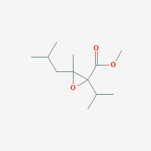 molecular formula C12H22O3 B13556551 Methyl 3-isobutyl-2-isopropyl-3-methyloxirane-2-carboxylate 