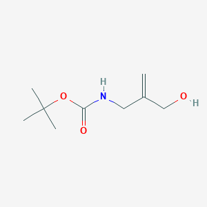 molecular formula C9H17NO3 B13556564 tert-Butyl (2-(hydroxymethyl)allyl)carbamate 