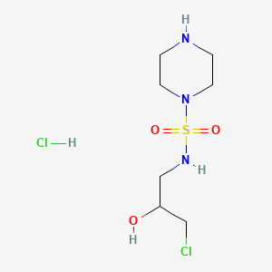 1-Chloro-3-[(piperazine-1-sulfonyl)amino]propan-2-olhydrochloride